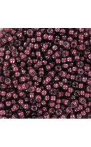 Miyuki rocailles Perlen 8/0 - Fancy lined aubergine 8-386